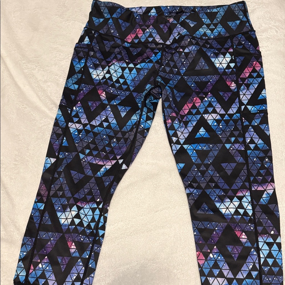 Constantly Varied Gear Capri Leggings - Black, Blue, and Purple